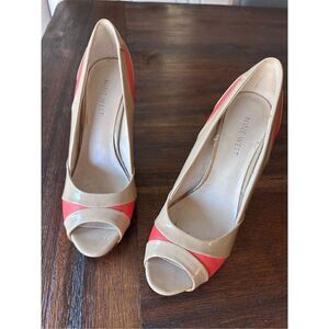 Nine West Coral Nude Peep Toe Heels